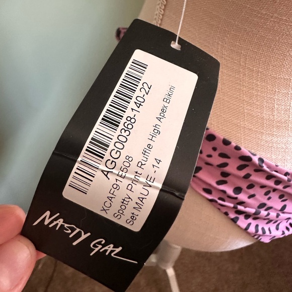NEW Polka Dot Ruffle High Leg Bikini NastyGal - Picture 4 of 5